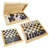 JOGO DE XADREZ E DAMAS COLEGIAL-56PCS CX.MDF