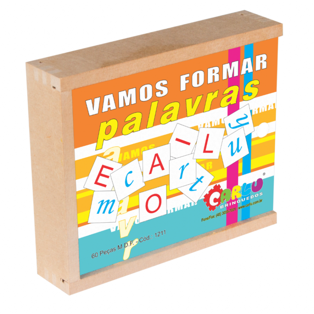 ALFABETO VAMOS FORMAR PALAVRAS-MDF 60PCS CX.MAD